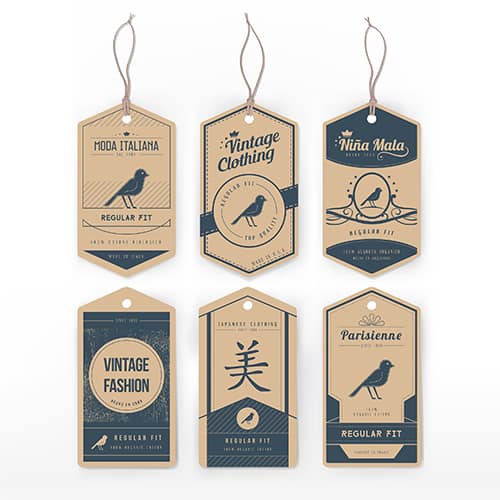 Clothing Hang Tags Available in Flat and Folded Formats