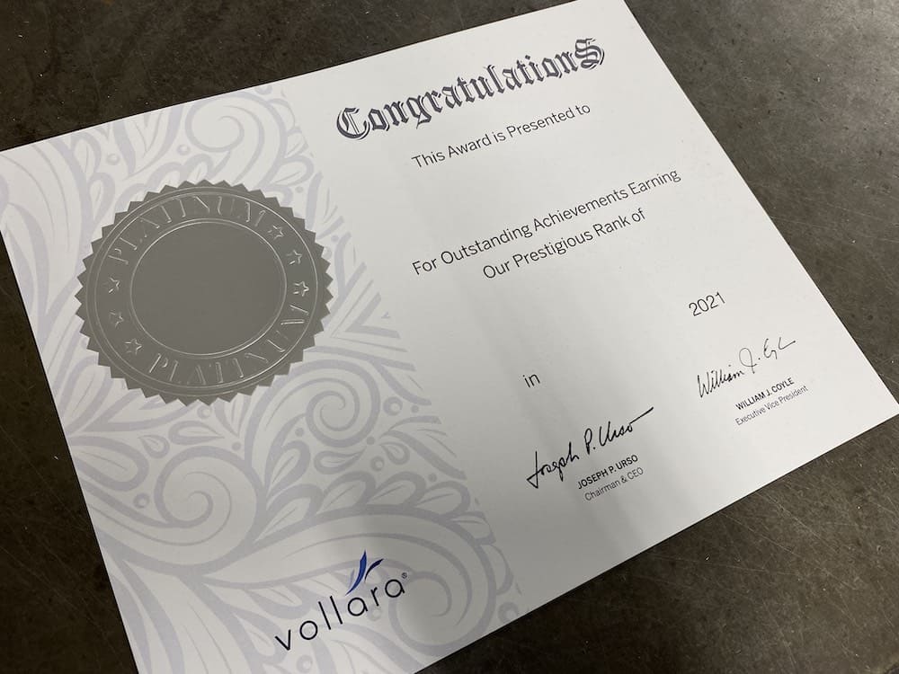 Custom foil certificates create culture of recognition Corcoran Printing