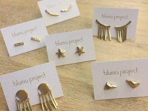 Bluma Project earring card samples.