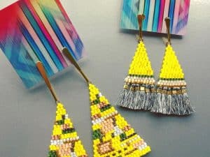 earring hang tag sample - color